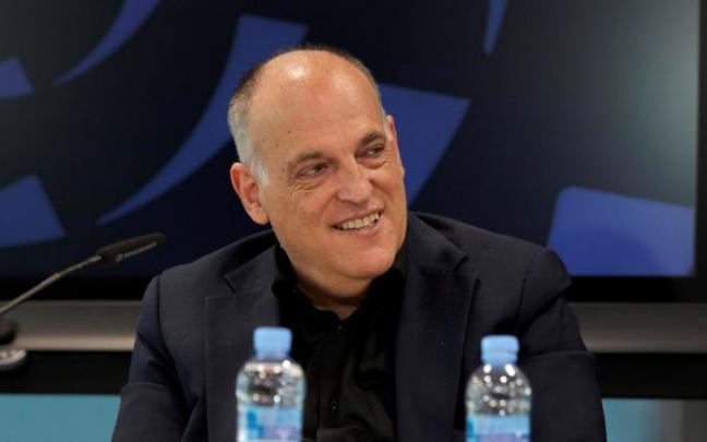 Javier Tebas, presidente de LaLiga, en un reciente acto. Javier Tebas, presidente de LaLiga, en un reciente acto.