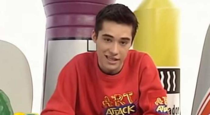 Jordi Cruz, hace más de 20 años presentando 'Art Attack'.