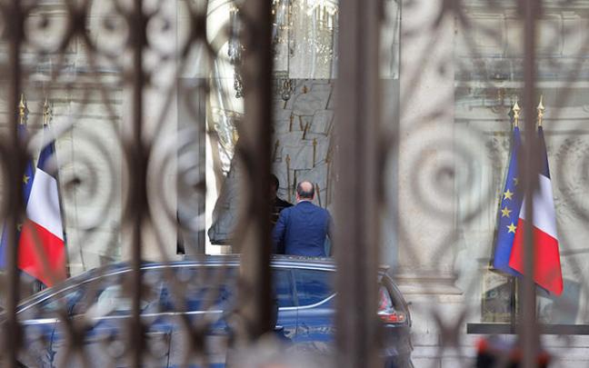 Jean Castex a su llegada al Elíseo para formalizar su dimisión.