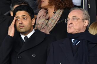 Nasser Al-Khelaifi y Florentino Pérez.