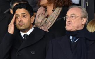 Nasser Al-Khelaifi y Florentino Pérez.