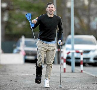 Jesús Areso, sonriente, en Tajonar. Foto: C.A. Osasuna