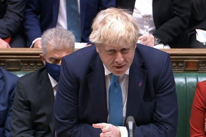 Boris Johnson, durante la sesión en la Cámara de los Comunes.