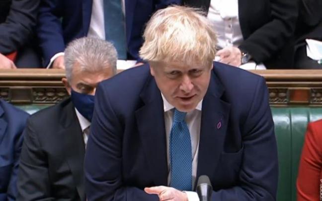 Boris Johnson, durante la sesión en la Cámara de los Comunes.