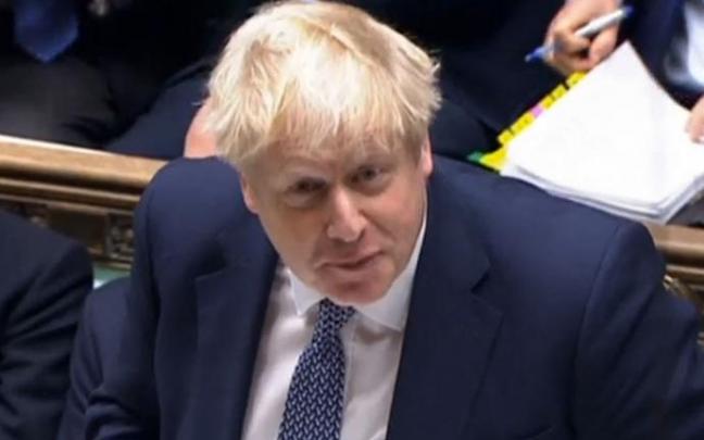 Boris Johnson, en el Parlamento. Boris Johnson, en el Parlamento.