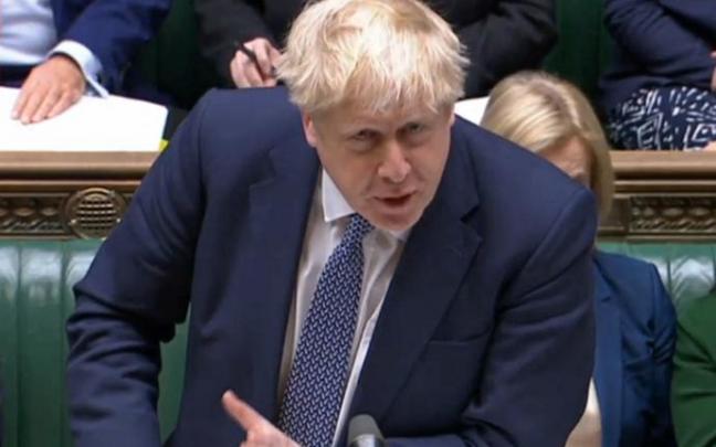 Boris Johnson, este miércoles en el Parlamento británico. Boris Johnson, este miércoles en el Parlamento británico.