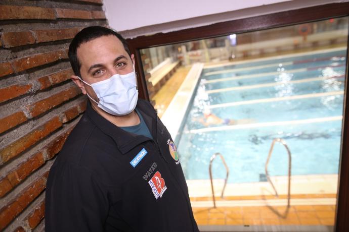 Jon López, coordinador del Leioa Waterpolo.