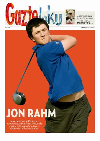 Jon Rahm, ganador del US Open, en una imagen de 2009 con tan solo 14 años