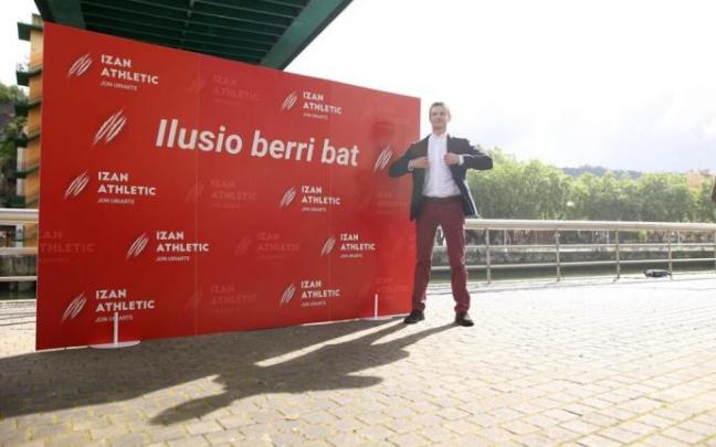 Jon Uriarte durante la presentación de su candidatura