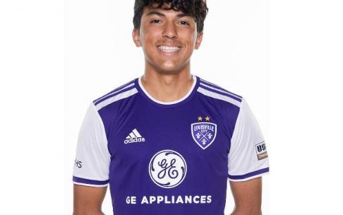 El lateral izquierdo del Louisville City, Jonathan Gómez.