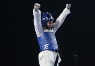 Jone Magdaleno, campeona de Europa de taekwondo.