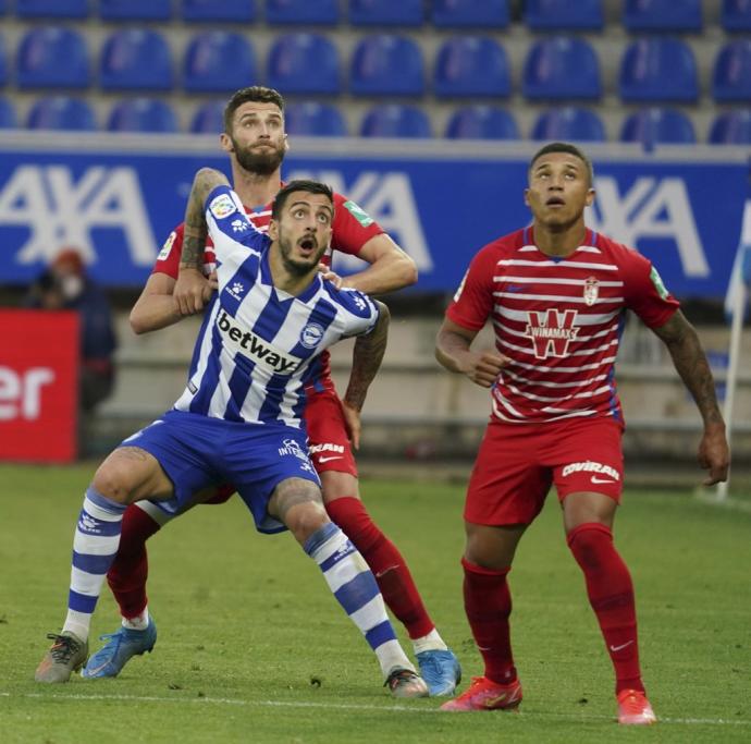 Joselu, en el partido ante el Granada