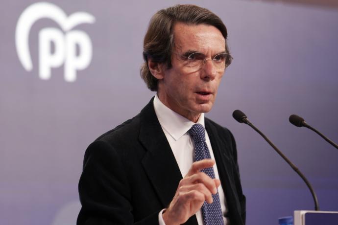 El expresidente José María Aznar, el pasado sábado en Valladolid.