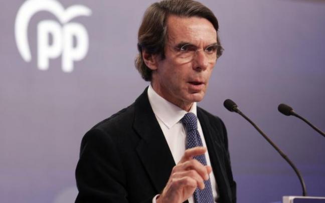 El expresidente José María Aznar, el pasado sábado en Valladolid.