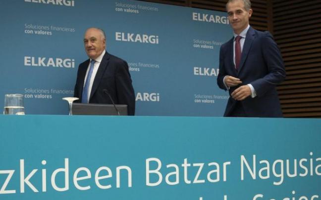 Josu Sánchez y Zenón Vázquez, presidente y director de Elkargi. Josu Sánchez y Zenón Vázquez, presidente y director de Elkargi.