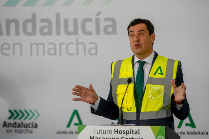 El presidente de la Junta de Andalucía, Juanma Moreno.