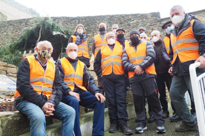 Los vecinos y vecinas que integran la Asociación de Jubilados de San Sebastián de Tafalla.