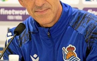 Imanol, durante una conferencia de prensa.