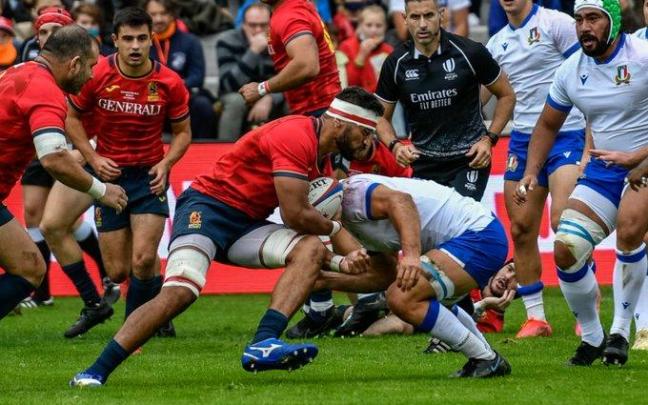 Kawa Leauma, con la selección española.