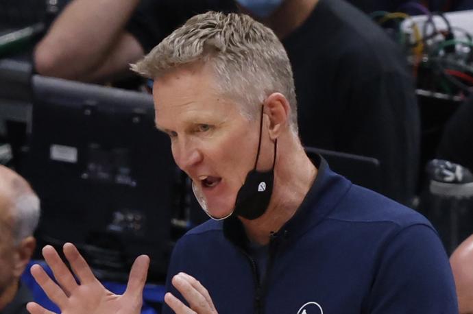 Kerr, durante el último partido contra los Mavericks.