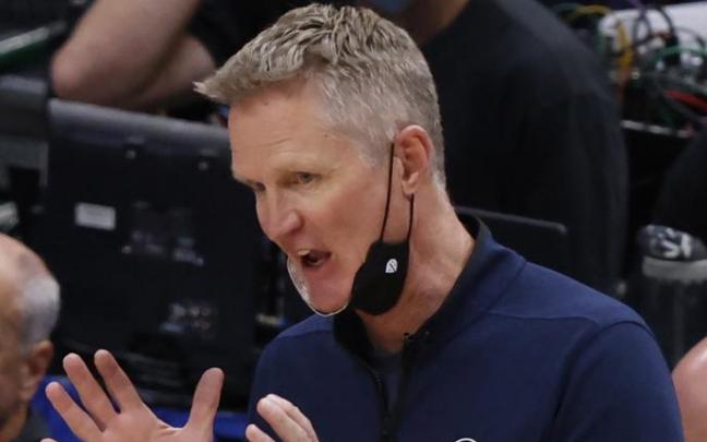 Kerr, durante el último partido contra los Mavericks.