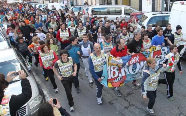 Imagen de archivo de la Korrika a su paso por Burlada.