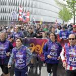 La explanada de San Mamés fue uno de los 'puntos calientes' de la última edición de Korrika, en el año 2019, a su paso por Bilbao.