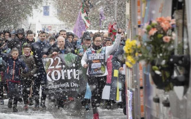 La Korrika a su paso por Iruñea.