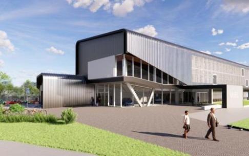 Proyección de la nueva sede de Mubil en Donostia. Proyección de la nueva sede de Mubil en Donostia.