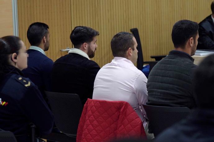 Los cuatro miembros de La Manada, durante el juicio por los abusos sexuales a una joven en Pozoblanco