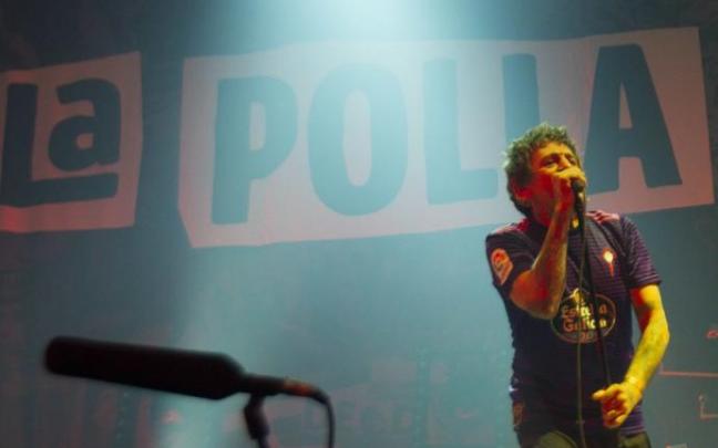 Evaristo, en un concierto de La Polla