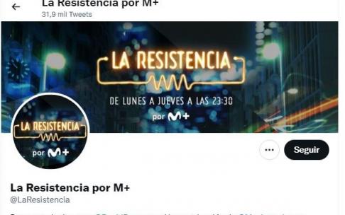 La cuenta oficial de Twitter de 'La Resistencia'. La cuenta oficial de Twitter de 'La Resistencia'.
