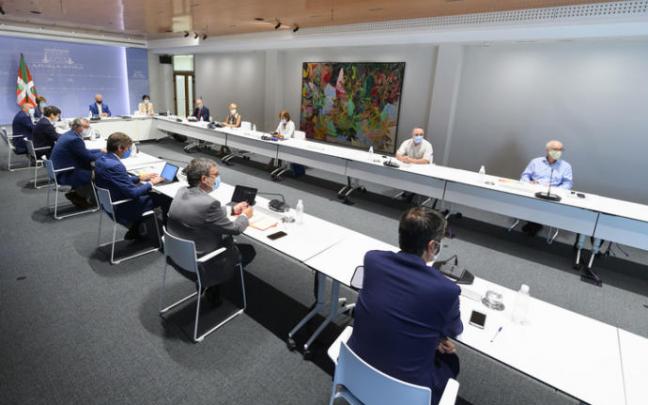 Imagen de una de las reuniones del LABI presididas por el lehendakari Urkullu.