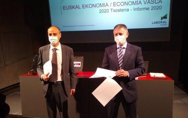 Ibon Urgoiti, director de Desarrollo de Negocio de laboral Kutxa, y Joseba Madariaga, responsable de Estudios de la entidad Ibon Urgoiti, director de Desarrollo de Negocio de laboral Kutxa, y Joseba Madariaga, responsable de Estudios de la entidad