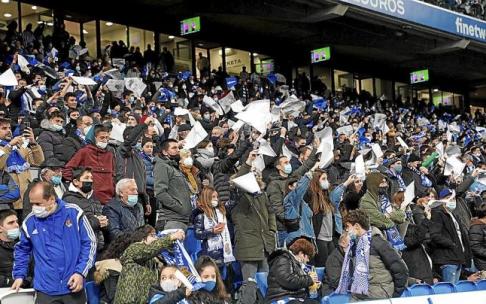 Imagen de las gradas del estadio de Anoeta en los prolegómenos del encuentro ante el Real Madrid. Foto: Ruben Plaza Imagen de las gradas del estadio de Anoeta en los prolegómenos del encuentro ante el Real Madrid. Foto: Ruben Plaza