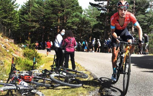 Mikel Landa, en la Vuelta a Burgos. Mikel Landa, en la Vuelta a Burgos.
