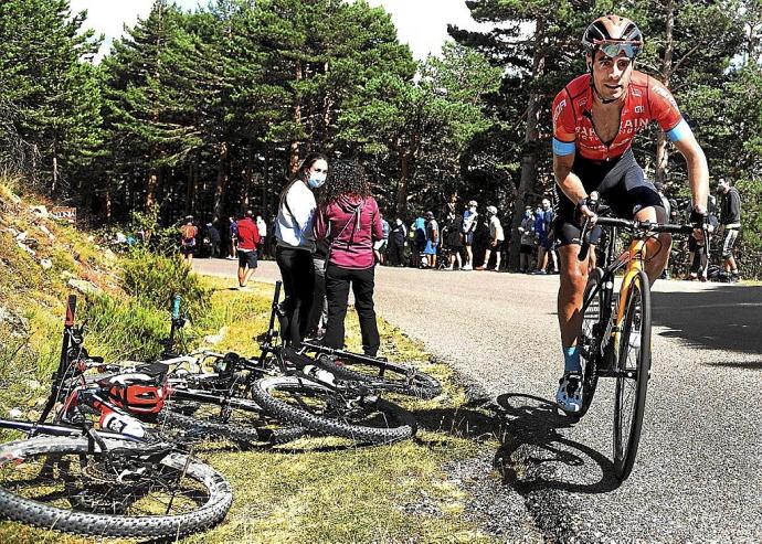 Mikel Landa, en la pasada edición de la Vuelta a Burgos, carrera que conquistó. Foto: Efe