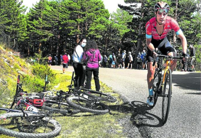Mikel Landa, en la pasada edición de la Vuelta a Burgos, carrera que conquistó. Foto: Efe