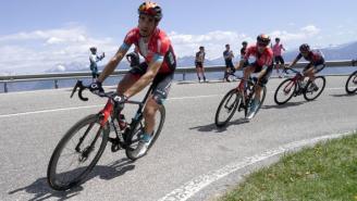 Mikel Landa tira de Pello Bilbao en el pasado Tour de los Alpes, la última competición de ambos antes de encarar el Giro