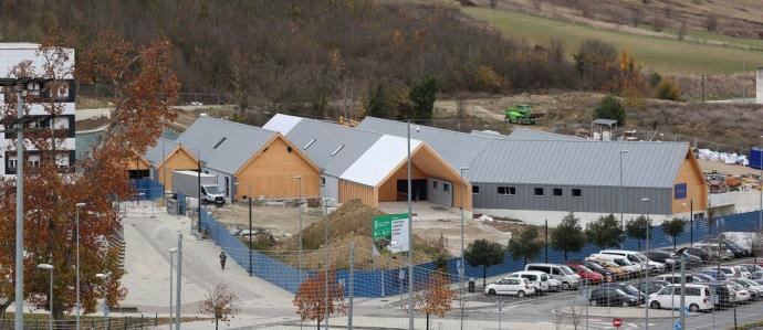 Obras de construcción de la escuela infantil de Lezkairu.