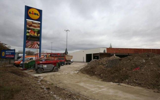 Obras en la tienda de Lidl en Cordovilla el pasado noviembre. Obras en la tienda de Lidl en Cordovilla el pasado noviembre.