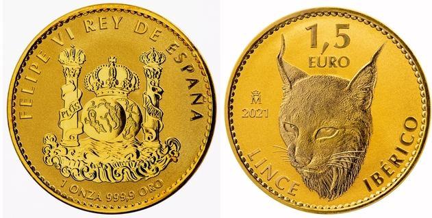 La nueva moneda de oro de 1,5 euros.