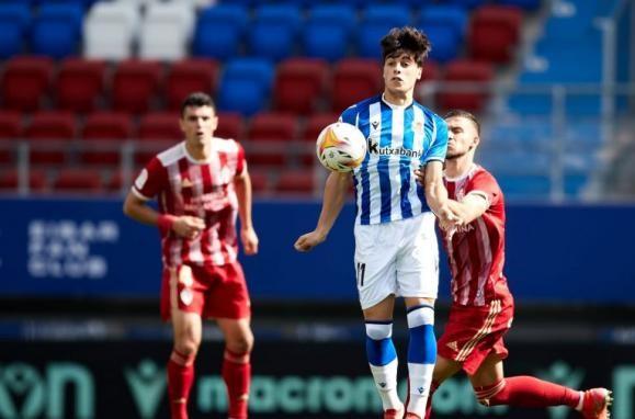 Julen Lobete, durante su último partido con el Sanse, ante la Ponferradina.