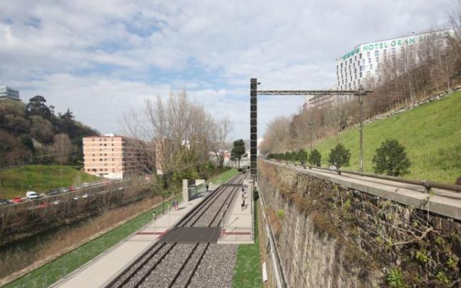 Este será el aspecto de la futura parada del tranvía en Los Caños Este será el aspecto de la futura parada del tranvía en Los Caños