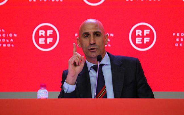 Luis Rubiales, presidente de la Real Federación Española de Fútbol (RFEF). Luis Rubiales, presidente de la Real Federación Española de Fútbol (RFEF).