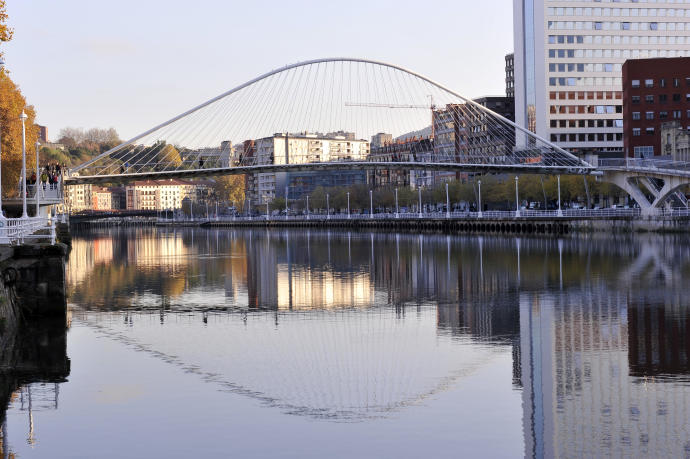 Se realizarán obras para la sustitución de la luminaria del puente Zubizuri.