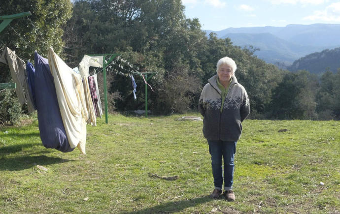 Mabel Cañada posa tras el encuentro en Lakabe.