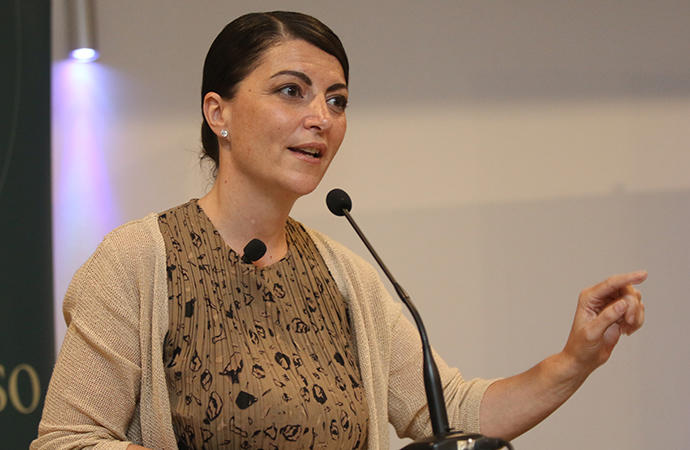 Macarena Olona, la candidata de Vox a las elecciones andaluzas.