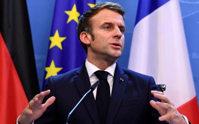 El presidente francés, Emmanuel Macron, durante una intervención este viernes.
