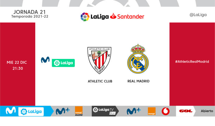 Fecha y horario del Athletic-Real Madrid en San Mamés